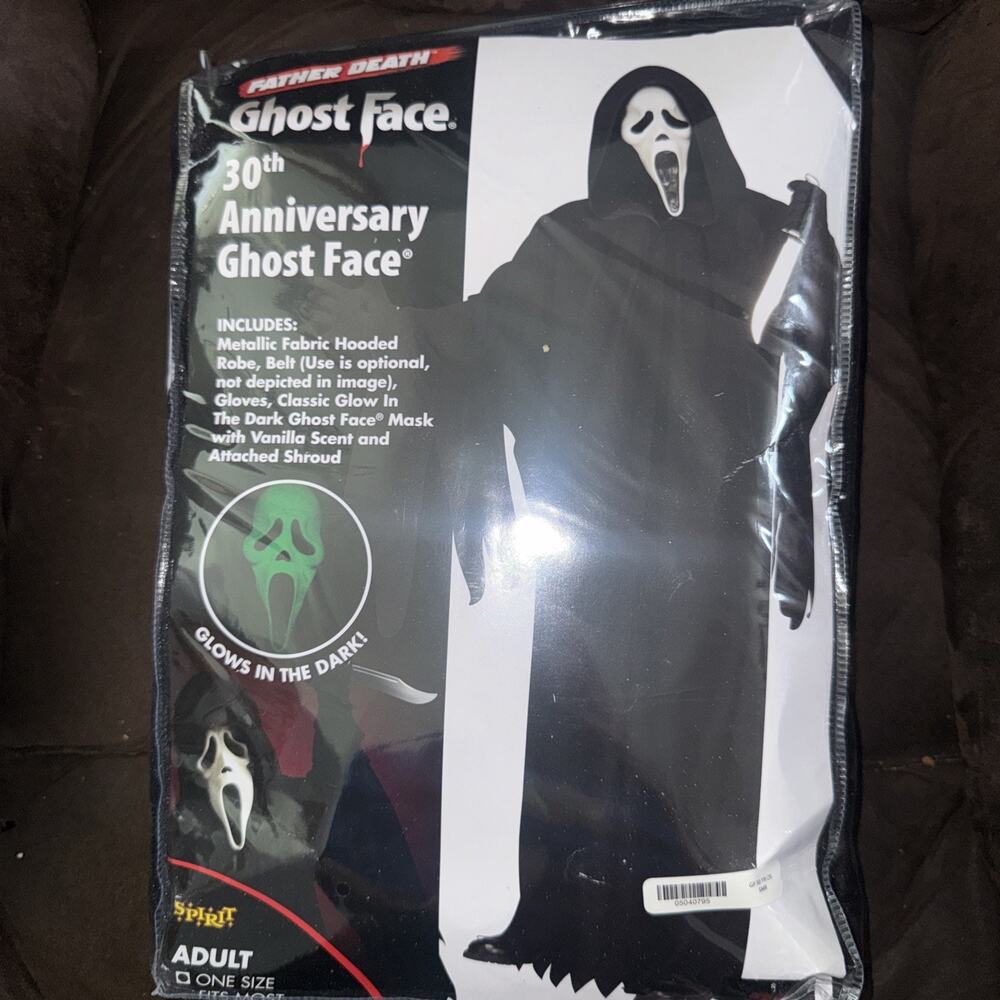 FATHER DEATH Ghost Face 30th Anniversary Scream Halloween Costume Movie Robe